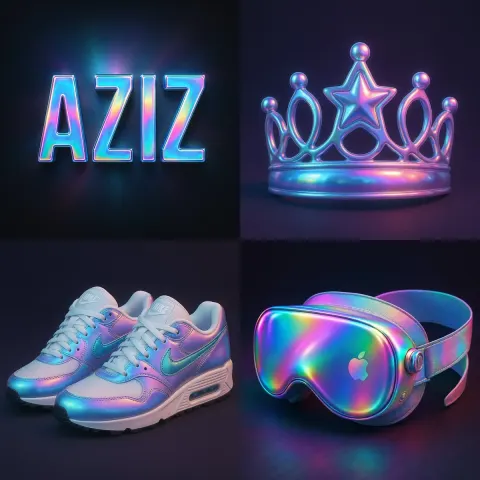 Holographic Rainbow Gradient Effect