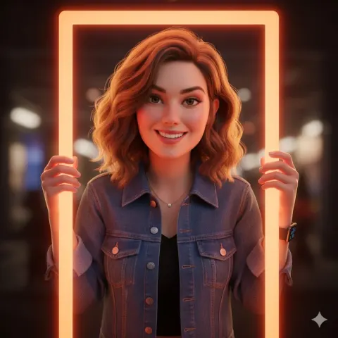 Hyper-Realistic 3D Digital Illustration of a Natural Beauty in Pixar Style