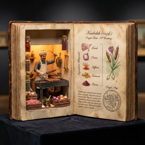Hyper-Realistic Macro Photograph of Ancient Culinary Codex