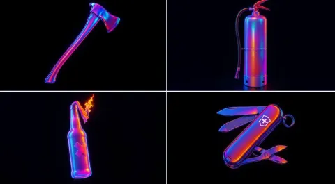 Hyperrealistic 3D Retexture: High-Gloss Iridescent Rubber