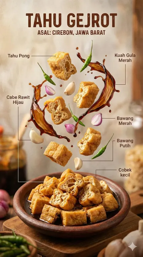 Indonesian Floating Food Infographic