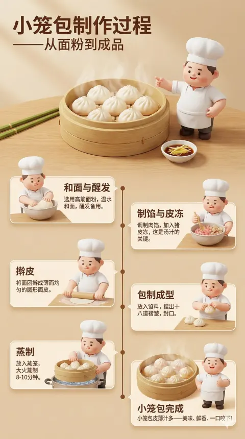Indonesian Tempeh Making Process 3D Infographic Poster