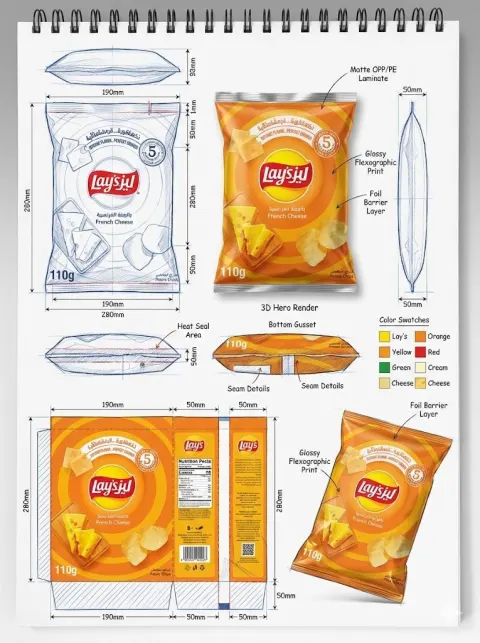 Industrial Packaging Design Sheet