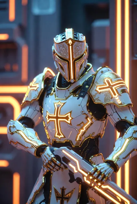 Knight Templar Reimagined as Cyber Legend