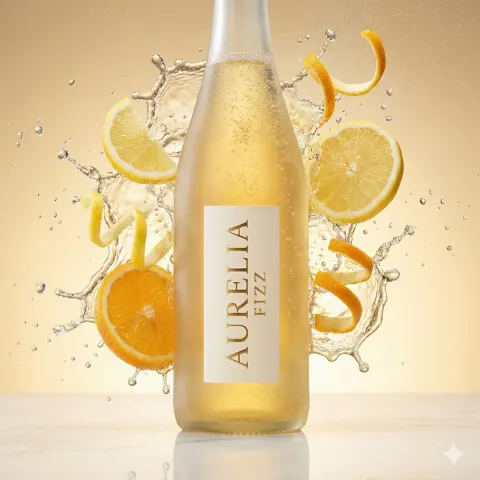 Luxury Glass Bottle Splash Photography