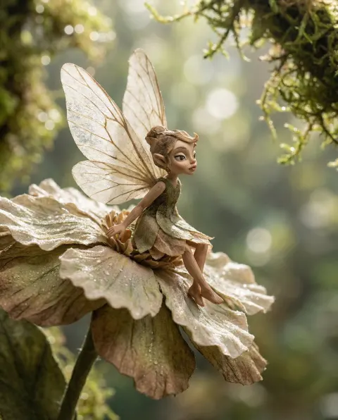 Macro Fairy in a Flower