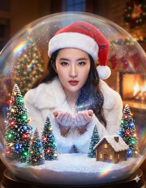 Magical Character in Glass Snow Globe