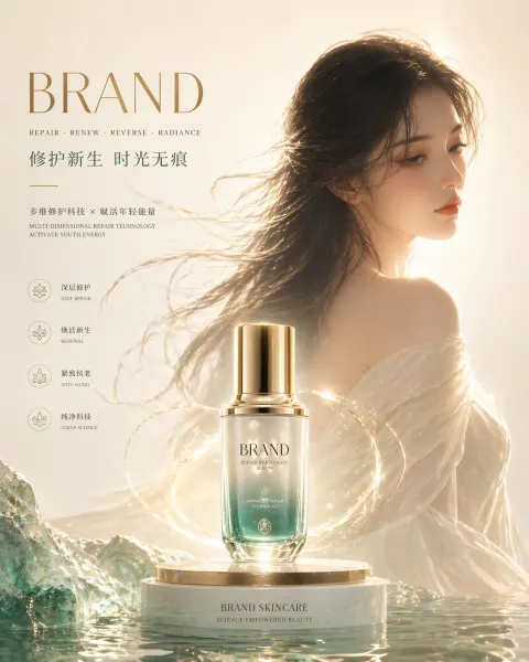 Minimalist Eastern High-End Skincare Ad