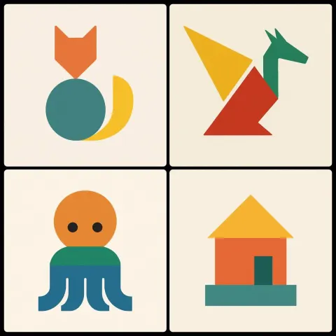 Minimalist image with three geometric shapes