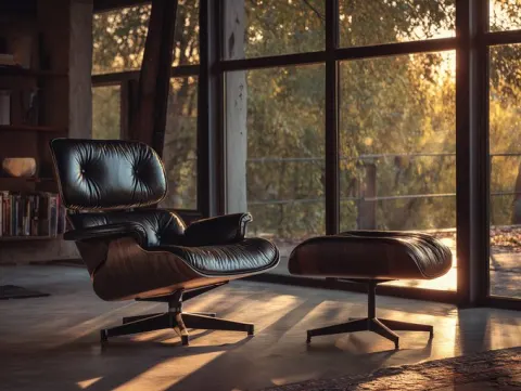 Minimalist Room Furniture with Afternoon Sun