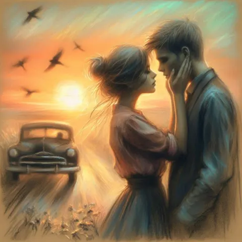 Bittersweet Farewell in Summer Sunset
