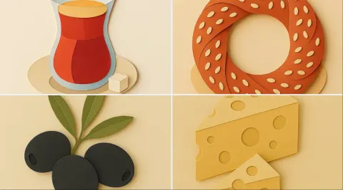 Minimalistic Paper Cut-Out Illustration