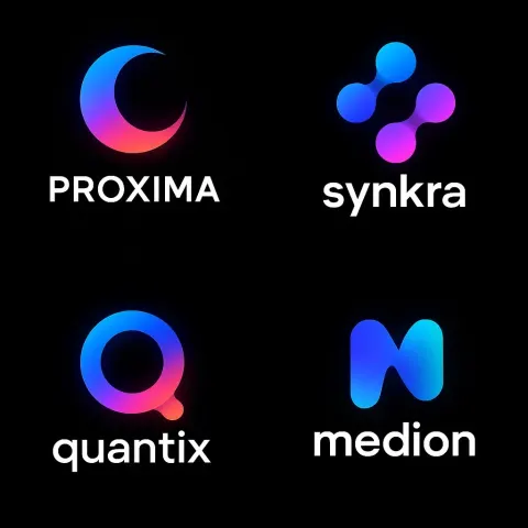 Modern Logo in NeoGradient Soft Tech Style