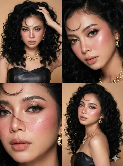 Multi-Frame Grid Layout High-Fashion Portrait