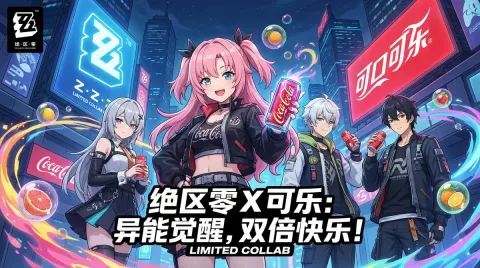 Official Game Collaboration Poster in Anime Style for 'Zero District'