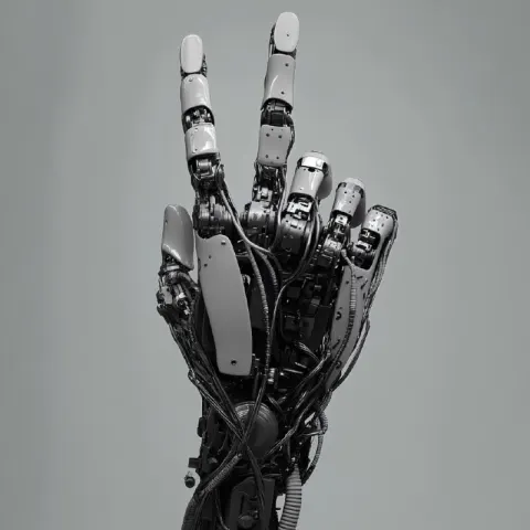 Biomechanical Hand with Raised Finger