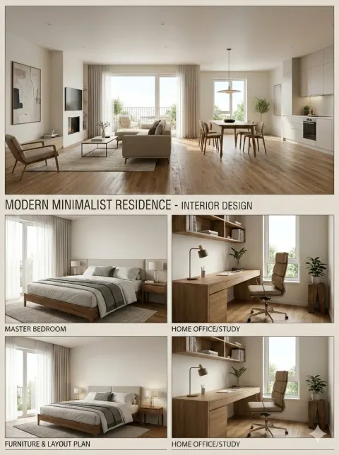 Professional Interior Design Presentation Board