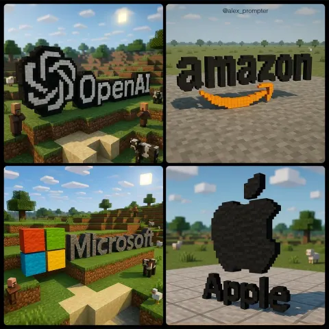 Recreate [BRAND NAME] Logo in Minecraft Voxel Style