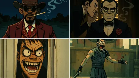Restyle this image into a gritty Gorillaz-style illustration