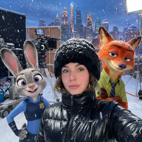 Selfie with Judy Hopps and Nick Wilde from 'Zootopia' Set