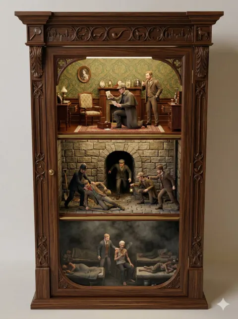 Sherlock Holmes Adventure Scenes Diorama
