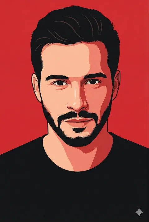 Sleek Digital Artwork in Modern Vector Poster Style