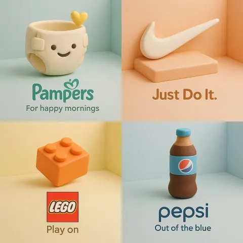 Soft 3D Cartoon Sculpture with Product Display