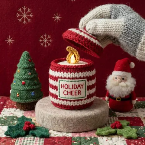 Soft Beauty Still Life in a Miniature World Handcrafted from Yarn