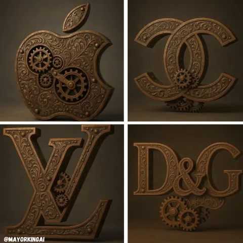 Steampunk 3D Sculpted Logo Design