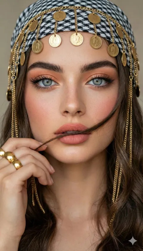 Stunning woman close-up portrait