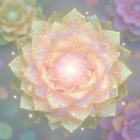 Subject Surrounded by Enchanted Particle Bloom