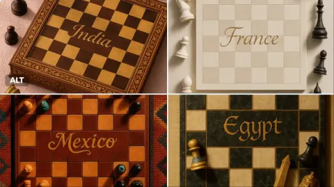 Traditional Chessboard Art Photography