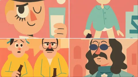 Transform Image into Cartoon Modern Style Illustration