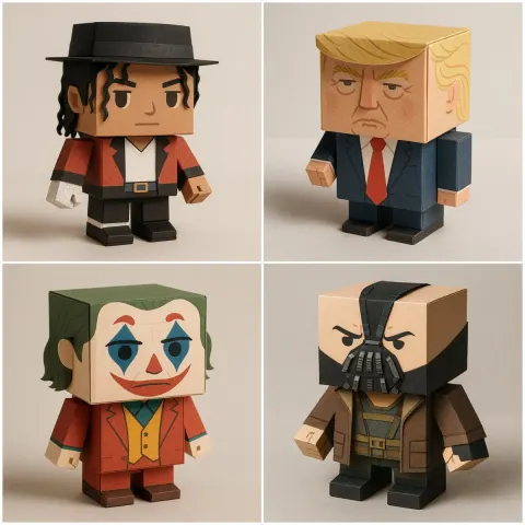 Ultra-Detailed 1×1 Square Papertoy Version of [CHARACTER NAME]