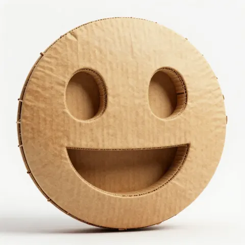 Ultra HD 3D Cardboard Emoji Sculpture