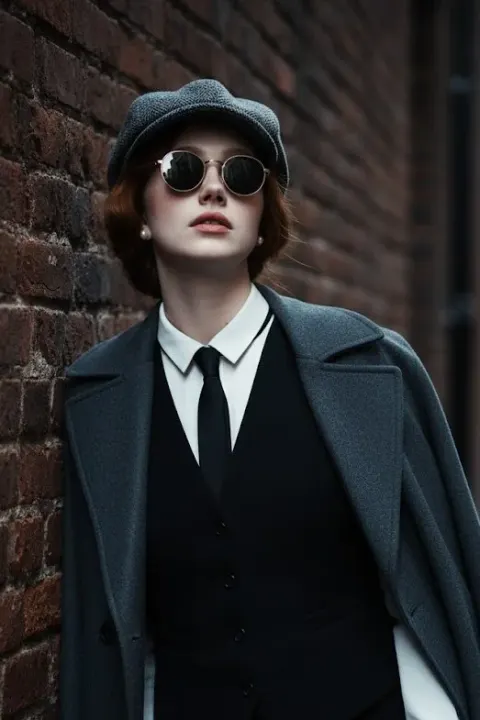 Ultra-realistic cinematic medium shot of a handsome man in the style of the 1920s