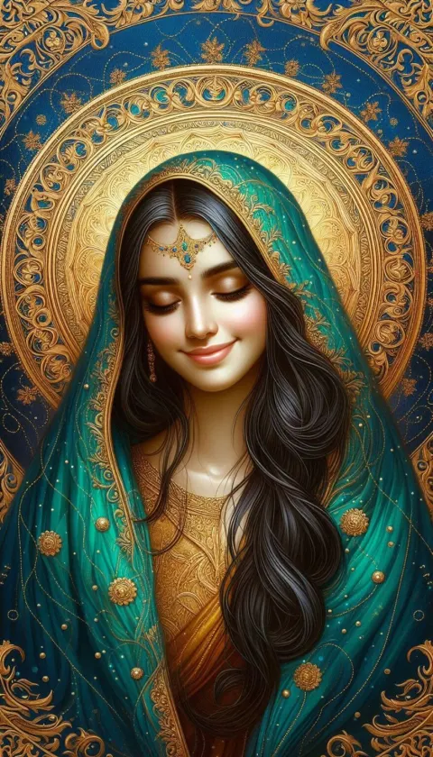 Young Smiling Woman in 3D