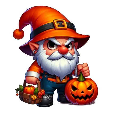 SVG: Halloween Angry Gnome
