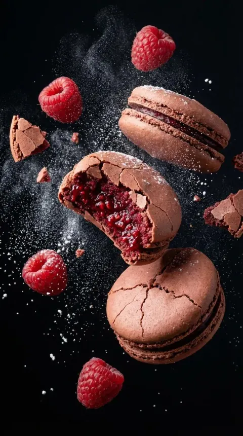Ultra-realistic floating macarons
