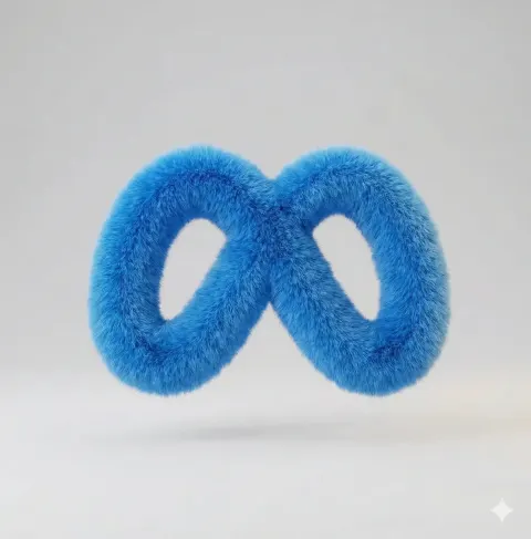 Ultra-realistic Fluffy Fur 3D Logo Render
