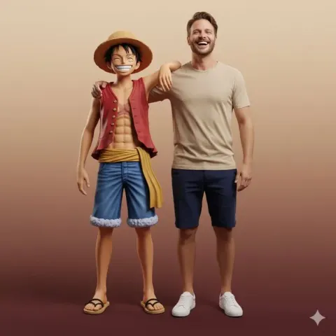 Ultra-realistic Full-Body Portrait with Monkey D. Luffy