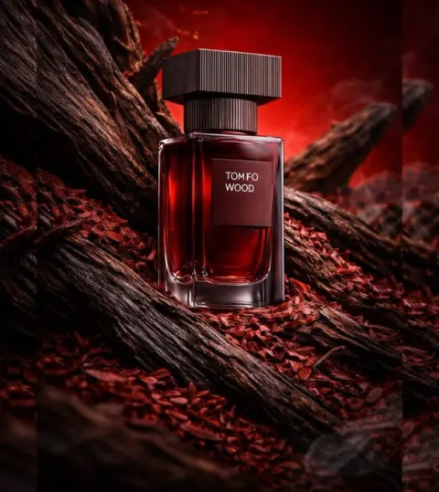 Ultra-realistic luxury perfume bottle photography