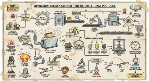 Wacky and Over-the-Top Toast Bread Flowchart