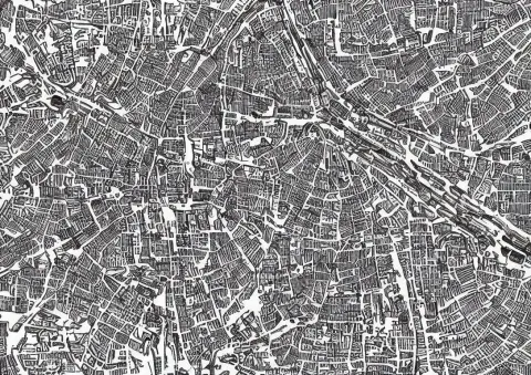 Wallpaper Medieval City Tourist Map Twisty Streets