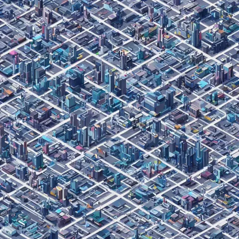 Futuristic City That Resembles a Computer
