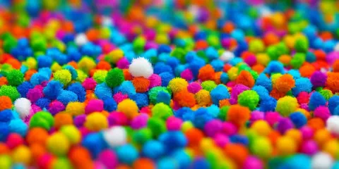 Fluffy Balls City Isometric View