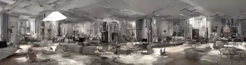 Super Detailed V-ray Render Broadcasts Studio Set