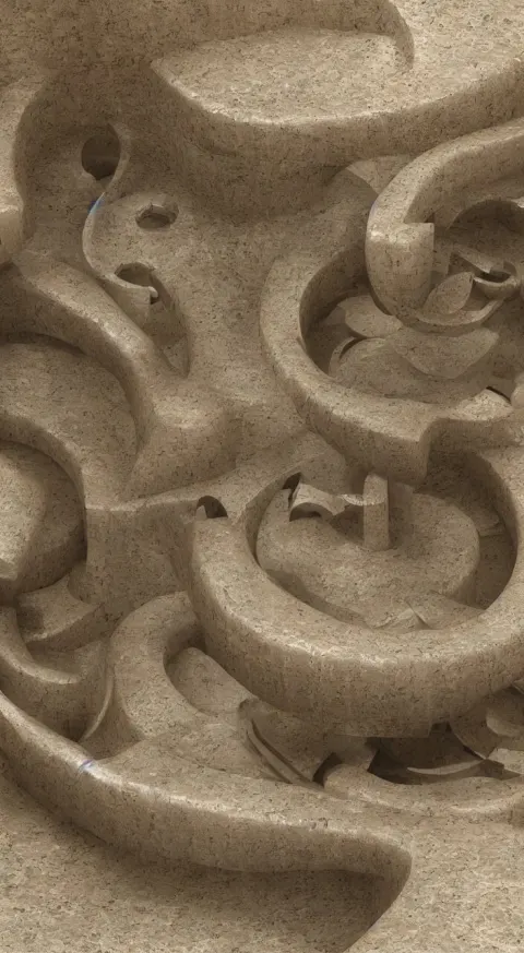 Large Stream of Water Entering into a Machine Made from Almond