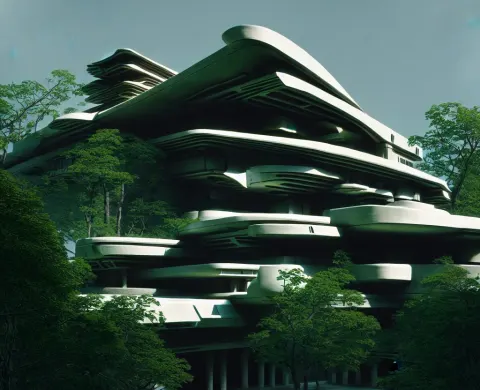 Futuristic Sci-fi Intricate Rural Architectural Masterpiece
