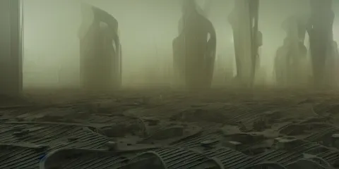 Abandoned Dystopian City of Parametric Architecture
